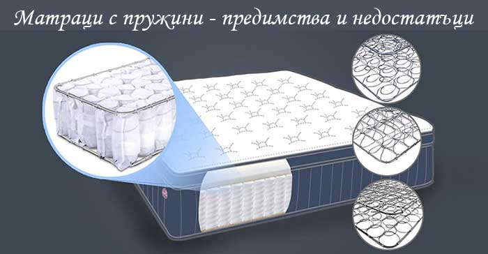 Предимства и недостатъци на матраци с пружини